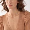 Fossil Women’s Gold-Tone Stainless Steel Pendant Chain Necklace for Women(Gold Double Glitz)