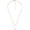 Fossil Women’s Gold-Tone Stainless Steel Pendant Chain Necklace for Women(Gold Double Glitz)