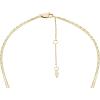 Fossil Women’s Gold-Tone Stainless Steel Pendant Chain Necklace for Women(Gold Double Glitz)