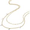 Fossil Women’s Gold-Tone Stainless Steel Pendant Chain Necklace for Women(Gold Ellis Glitz)