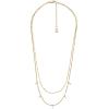 Fossil Women’s Gold-Tone Stainless Steel Pendant Chain Necklace for Women(Gold Ellis Glitz)