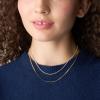 Fossil Women’s Gold-Tone Stainless Steel Pendant Chain Necklace for Women(Gold Ellis Pave Glitz)