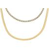 Fossil Women’s Gold-Tone Stainless Steel Pendant Chain Necklace for Women(Gold Ellis Pave Glitz)