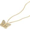 Fossil Women’s Gold-Tone Stainless Steel Pendant Chain Necklace for Women(Gold Glitz Sutton Butterfly)