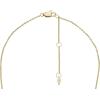 Fossil Women’s Gold-Tone Stainless Steel Pendant Chain Necklace for Women(Gold Harlow Linear Texture Bar)