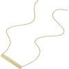 Fossil Women’s Gold-Tone Stainless Steel Pendant Chain Necklace for Women(Gold Harlow Linear Texture Bar)