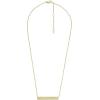 Fossil Women’s Gold-Tone Stainless Steel Pendant Chain Necklace for Women(Gold Harlow Linear Texture Bar)
