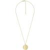Fossil Women’s Gold-Tone Stainless Steel Pendant Chain Necklace for Women(Gold Harlow Linear Texture Disc)