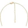 Fossil Women’s Gold-Tone Stainless Steel Pendant Chain Necklace for Women(Gold Harlow Linear Texture Disc)