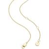 Fossil Women’s Gold-Tone Stainless Steel Pendant Chain Necklace for Women(Gold Heart & Stud Earrings)