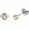 Fossil Women’s Gold-Tone Stainless Steel Pendant Chain Necklace for Women(Gold Heart & Stud Earrings)