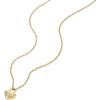 Fossil Women’s Gold-Tone Stainless Steel Pendant Chain Necklace for Women(Gold Heart & Stud Earrings)