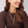 Fossil Women’s Gold-Tone Stainless Steel Pendant Chain Necklace for Women(Gold Heritage D-Link Y-Neck Chain)