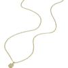 Fossil Women’s Gold-Tone Stainless Steel Pendant Chain Necklace for Women(Gold Heritage Glitz Crest)