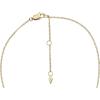 Fossil Women’s Gold-Tone Stainless Steel Pendant Chain Necklace for Women(Gold Heritage Glitz Crest)