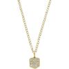 Fossil Women’s Gold-Tone Stainless Steel Pendant Chain Necklace for Women(Gold Heritage Glitz Crest)