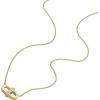 Fossil Women’s Gold-Tone Stainless Steel Pendant Chain Necklace for Women(Gold Heritage Glitz D-Link)