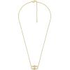Fossil Women’s Gold-Tone Stainless Steel Pendant Chain Necklace for Women(Gold Heritage Glitz D-Link)