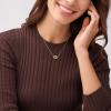 Fossil Women’s Gold-Tone Stainless Steel Pendant Chain Necklace for Women(Gold Heritage Glitz D-Link)