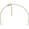 Fossil Women’s Gold-Tone Stainless Steel Pendant Chain Necklace for Women(Gold Mama)