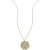 Fossil Women’s Gold-Tone Stainless Steel Pendant Chain Necklace for Women(Gold Sadie Glitz Disc)