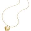 Fossil Women’s Gold-Tone Stainless Steel Pendant Chain Necklace for Women(Gold Sadie Heart Lock)
