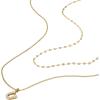 Fossil Women’s Gold-Tone Stainless Steel Pendant Chain Necklace for Women(Gold Sutton Horseshoe)