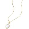 Fossil Women’s Gold-Tone Stainless Steel Pendant Chain Necklace for Women(Gold Teardrop)