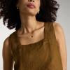 Fossil Women’s Gold-Tone Stainless Steel Pendant Chain Necklace for Women(Gold/Green Heart)