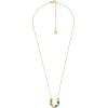 Fossil Women’s Gold-Tone Stainless Steel Pendant Chain Necklace for Women(Gold/Stone Horseshoe)