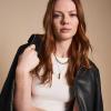 Fossil Women’s Gold-Tone Stainless Steel Pendant Chain Necklace for Women(Harlow Gold Disc)