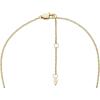 Fossil Women’s Gold-Tone Stainless Steel Pendant Chain Necklace for Women(Harlow Gold Disc)