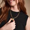 Fossil Women’s Gold-Tone Stainless Steel Pendant Chain Necklace for Women(Harlow Gold Heart Chain)