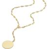 Fossil Women’s Gold-Tone Stainless Steel Pendant Chain Necklace for Women(Heritage Y-Pendant)