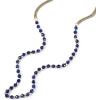 Fossil Women’s Gold-Tone Stainless Steel Pendant Chain Necklace for Women(Layered Blue Bead)