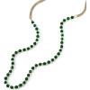 Fossil Women’s Gold-Tone Stainless Steel Pendant Chain Necklace for Women(Layered Green Bead)