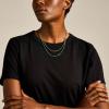 Fossil Women’s Gold-Tone Stainless Steel Pendant Chain Necklace for Women(Layered Green Bead)