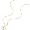 Fossil Women’s Gold-Tone Stainless Steel Pendant Chain Necklace for Women(MOP Heart)
