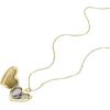 Fossil Women’s Gold-Tone Stainless Steel Pendant Chain Necklace for Women(MOP Heart Locket)