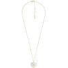Fossil Women’s Gold-Tone Stainless Steel Pendant Chain Necklace for Women(MOP Heart Locket)