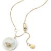 Fossil Women’s Gold-Tone Stainless Steel Pendant Chain Necklace for Women(Sutton MOP Evil Eye)