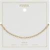 Fossil Women’s Heritage D-Link Brass Chain Anklet(Gold)