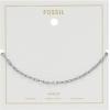 Fossil Women’s Heritage D-Link Brass Chain Anklet(Silver)