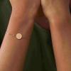 Fossil Women’s Plated Stainless Steel Engravable Personalized Gift Bracelet for Women(Rose Gold Disc)