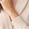 Fossil Women’s Plated Stainless Steel Engravable Personalized Gift Bracelet for Women(Rose Gold Heart)