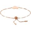 Fossil Women’s Plated Stainless Steel Engravable Personalized Gift Bracelet for Women(Rose Gold Heart)