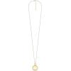 Fossil Women’s Plated Stainless Steel Engravable Personalized Gift Pendant Chain Necklace for Women(Gold Heritage Legacy Charm)