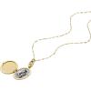 Fossil Women’s Plated Stainless Steel Engravable Personalized Gift Pendant Chain Necklace for Women(Gold Locket)