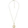 Fossil Women’s Plated Stainless Steel Engravable Personalized Gift Pendant Chain Necklace for Women(Gold Locket)