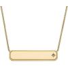 Fossil Women’s Plated Stainless Steel Engravable Personalized Gift Pendant Chain Necklace for Women(Gold Sadie ID Bar)